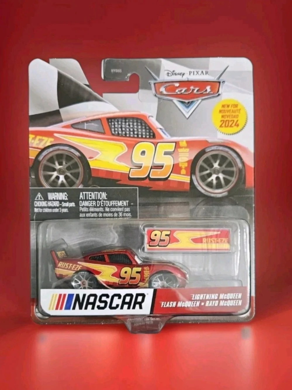 Disney Pixar Cars 2024 Nascar Lightning McQueen Flash McQueen # 95 - Brand New